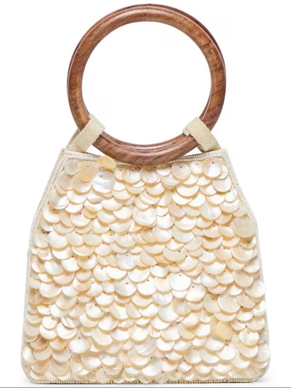 Dolce Vita Allegra Sequin Wood Handle Handbag Purse